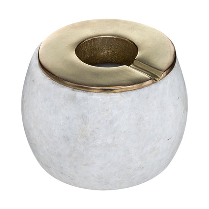 Marmeren asbak, wit goud