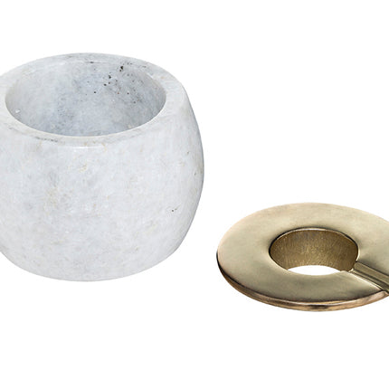 Marmeren asbak, wit goud
