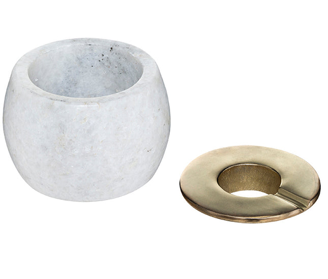 Marmeren asbak, wit goud