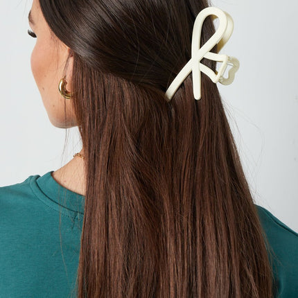 Haarclip Krullende Golven - Plastic Haarspeld - 11 cm - Off White