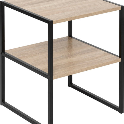 5Five Aliaj Nachttafel met 2 planken - Bijzettafel - 40x40x50cm - Beige
