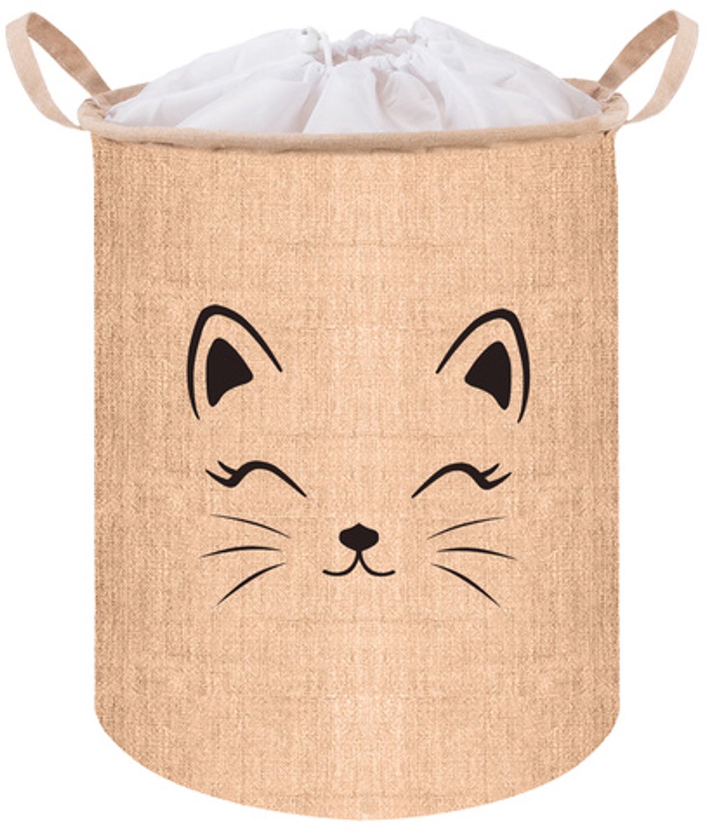 Kruzzel opbergmand voor speelgoed – XL, waterdicht en opvouwbaar, beige print
