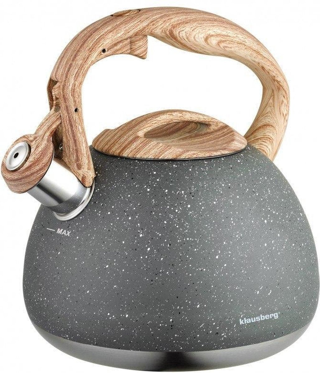 Klausberg 7509 – Flötenkessel – grauer Marmor – 2,8 Liter