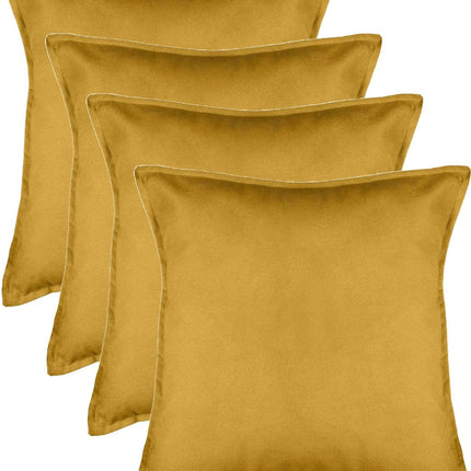 Atmosphera Bank/sierkussens Sophia - 4x stuks - 55 x 55 cm - polyester met rits