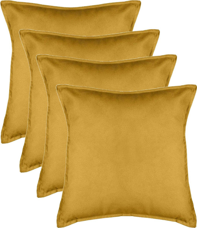 Atmosphera Bank/sierkussens Sophia - 4x stuks - 55 x 55 cm - polyester met rits