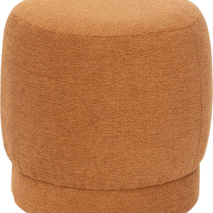 Atmosphera Amea Poef - Ø39xH40cm - Voetbankje - Oranje