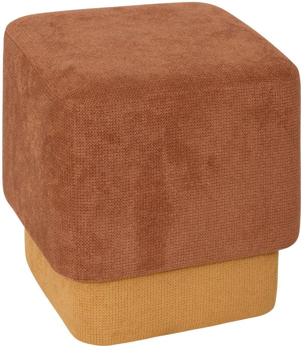 Atmosphera poef 2-in-1 voor de kinderkamer – amber/oker, 41 x 30 x 41 cm