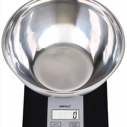 Kinghoff KH1828 Digitale Keukenweegschaal met Kom - 2L - max 5KG -