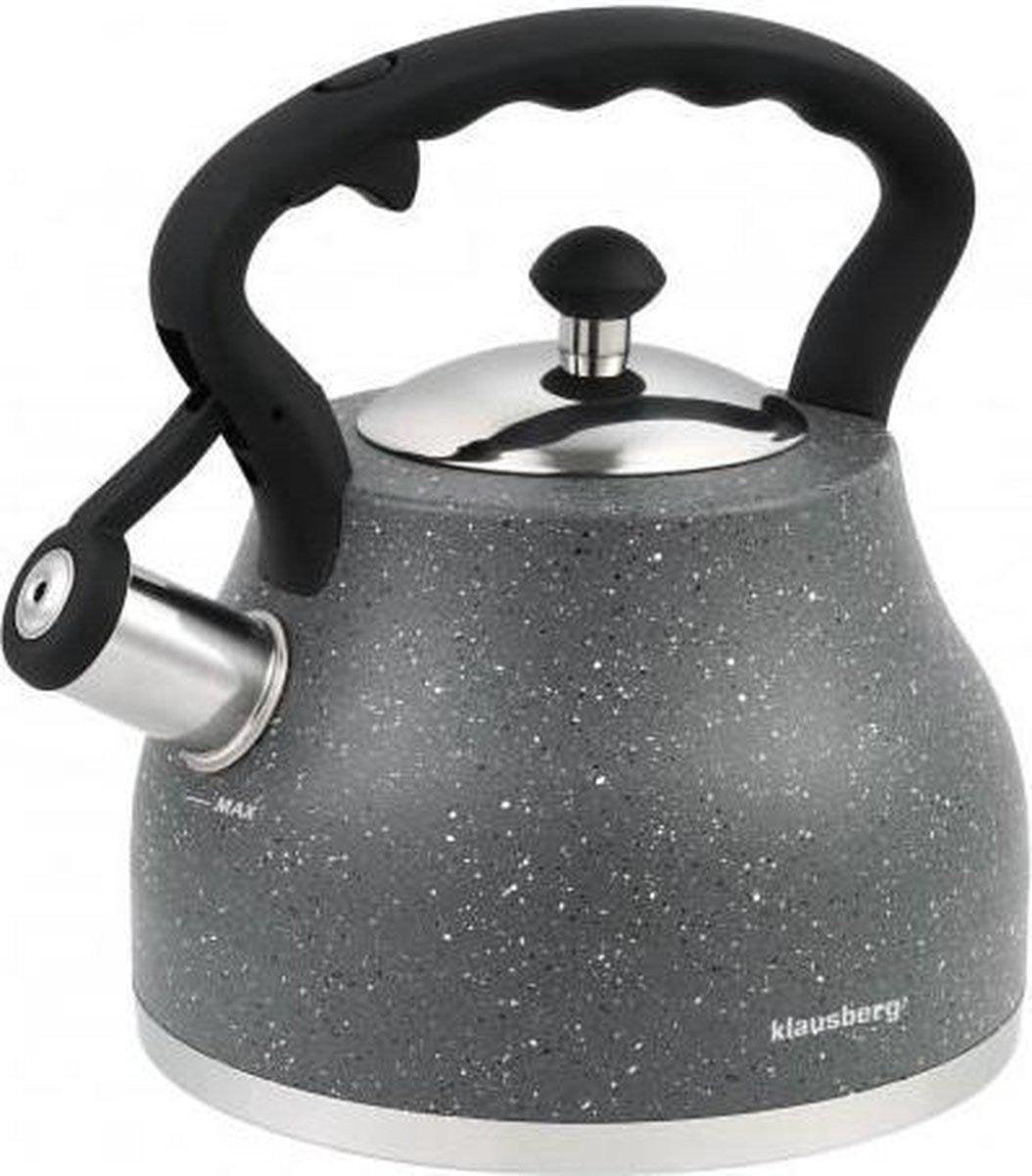 Klausberg 7449 - bouilloire sifflante - 2,7 L - acier inoxydable - tous feux