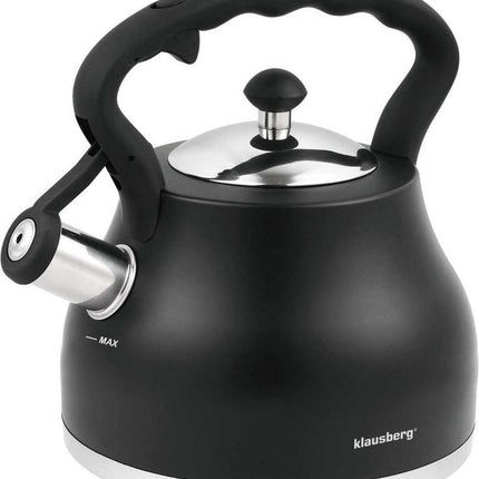 Klausberg 7448 - Fluitketel - zwart - 2.7 liter