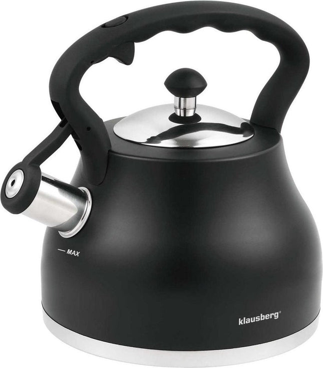 Klausberg 7448 - Fluitketel - zwart - 2.7 liter
