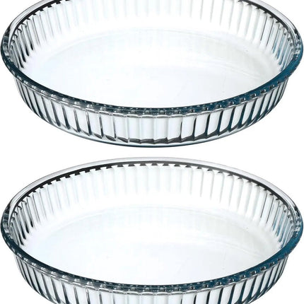 Secret de Gourmet ovenschaal rond - Glas - D26/H4.5 cm - Set 2x