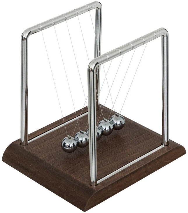 Atmosphera Newton pendel cradle - met 5 ballen - 17 x 15 x 18 cm - Slinger/balanceerballen voor op kantoor/bureau