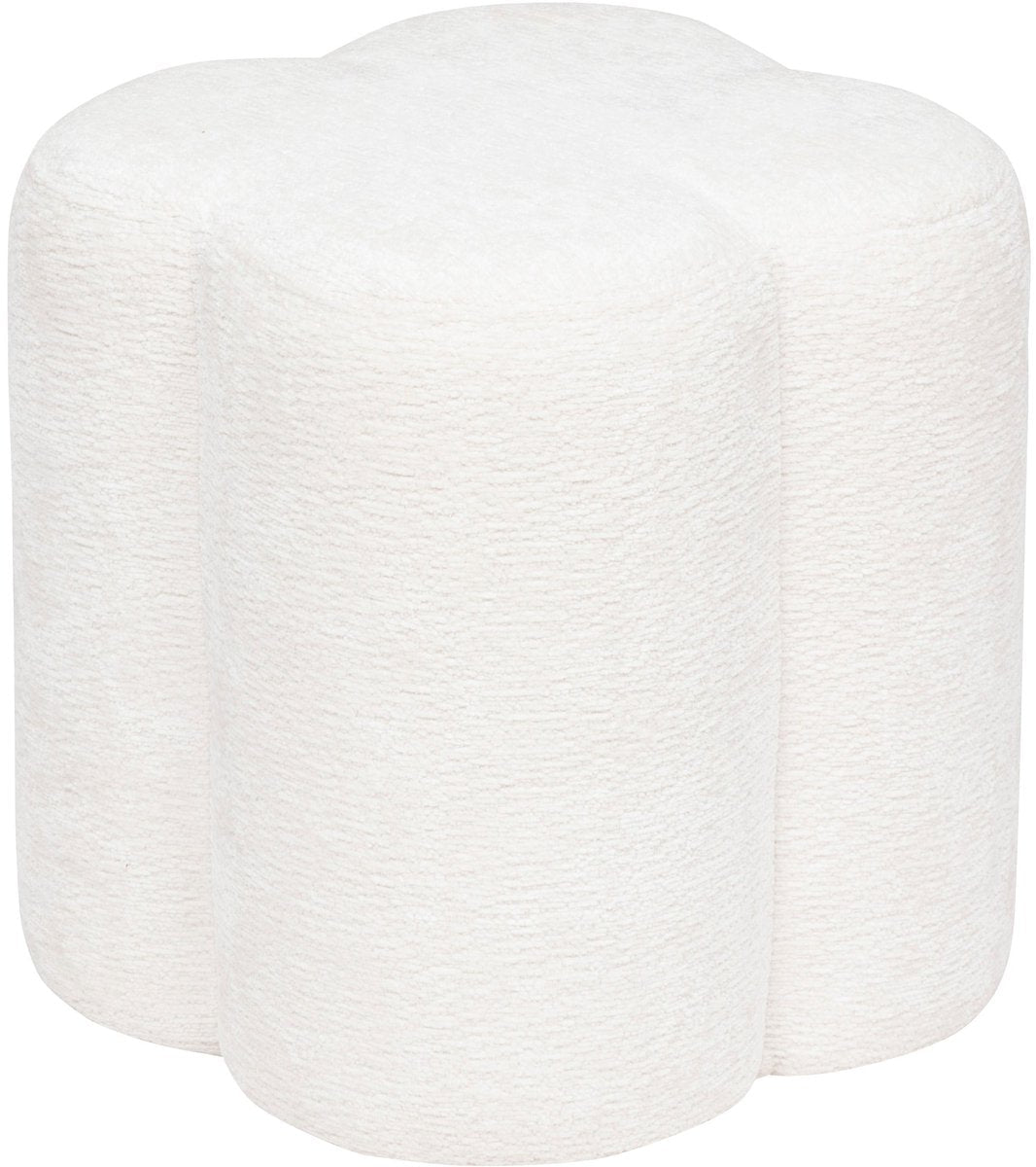 Atmosphera Lavon Pouf - Ø35xH38 cm - Weiß