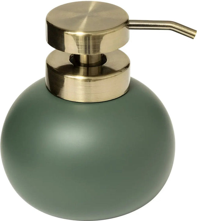 5Five Zeeppompje/dispenser Savon - kunststeen - ficus groen - kunststeen - 10 x 12 cm - 400 ml