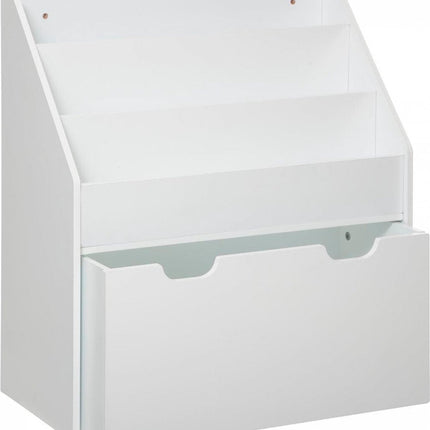 Atmosphera for Kids- Kinderboekenkast- MDF- Met Wielen- Wit- 63 x 30 x 70 cm