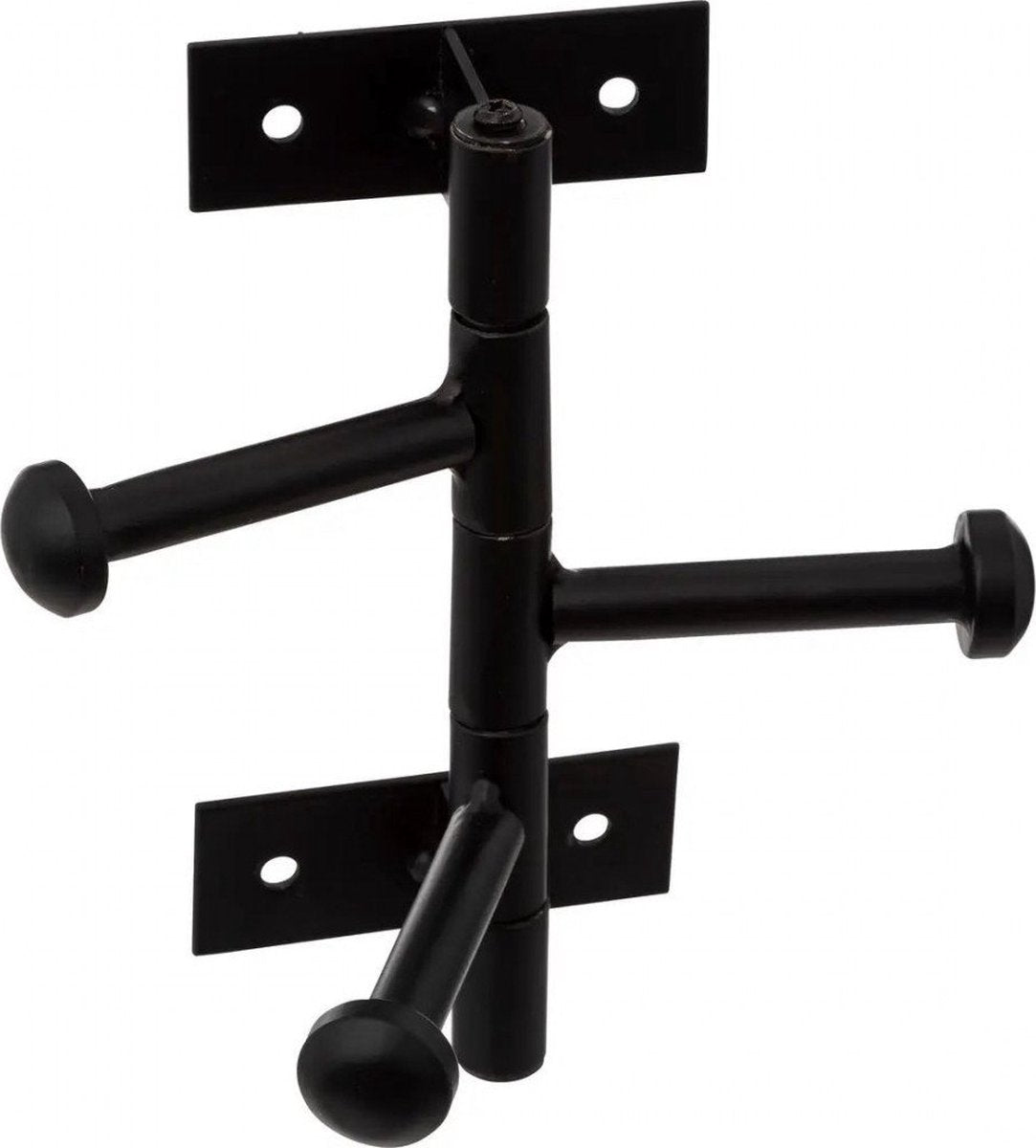 Wandgarderobe - drehbare Haken - schwarz