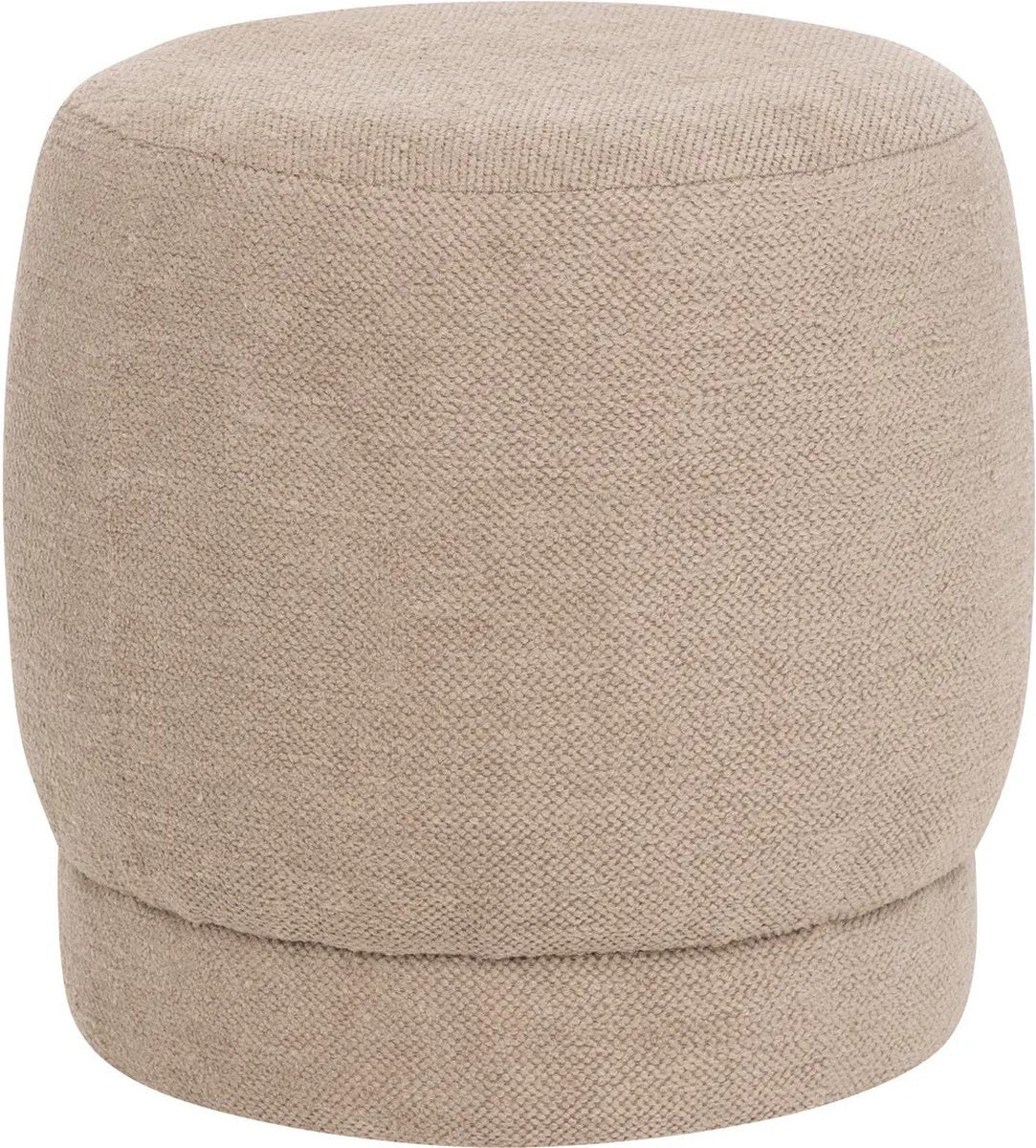 Atmosphera Pouffe for seating Perfect Seat - fabric/wood - beige - 40x40 cm - occasional chairs