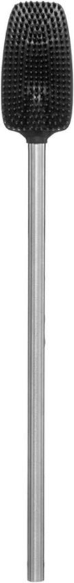 5Five WC- / toiletborstel met houder plat - RVS - polypropyleen siliconen kunststof - 53 cm