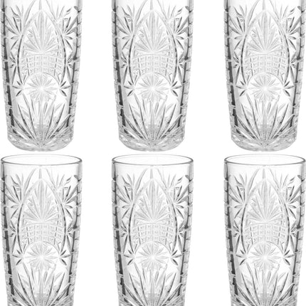 Secret de Gourmet - Set van 6x stuks longdrink glazen Ayla - 350 ml - van glas - Drinkglazen - Waterglazen