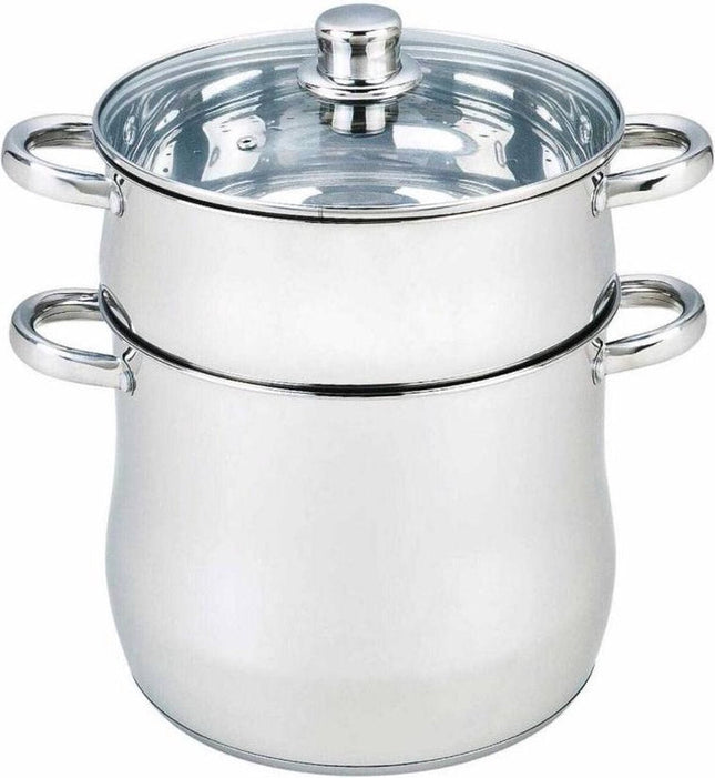 Royal Swiss Couscous Pot Met Glazen Deksel - RVS - 12 Liter