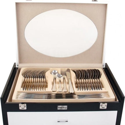 Bestekset - 12 persoons - 72-delig - Luxe bestekkist - 18/10 - Kinghoff- KH-3549