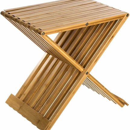 5Five Krukje - opvouwbaar - bamboe - 40 x 32 x 45 cm - badkamer stoel