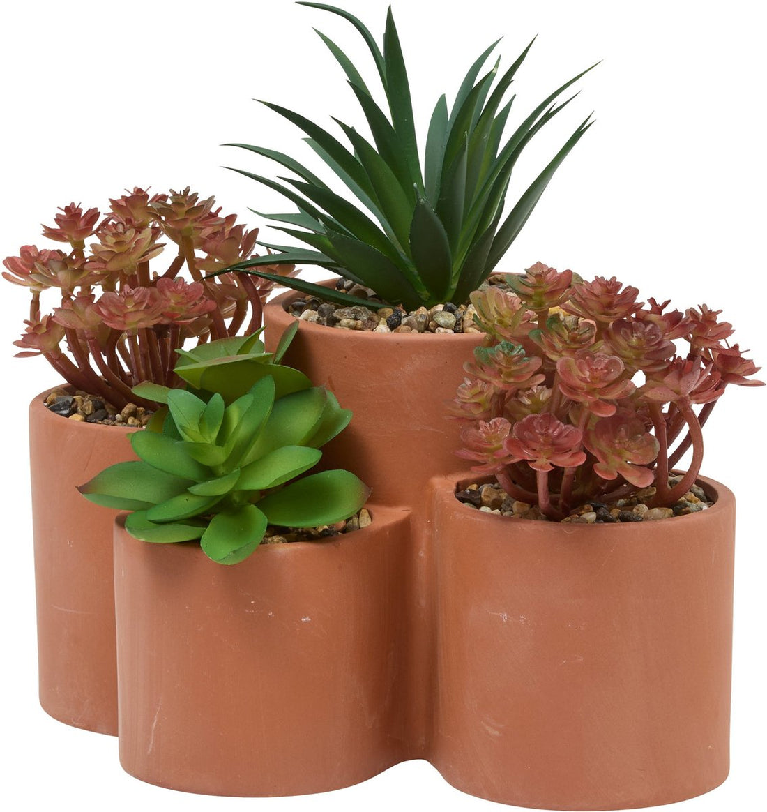 Atmosphera Kunstplant Wonj Vetplanten - 22 x 16 x 20 cm - Terracotta