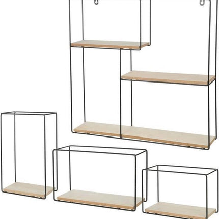 Atmosphera Wandplanken set van 4 - wandrek - wandbox - grote set wandrekjes
