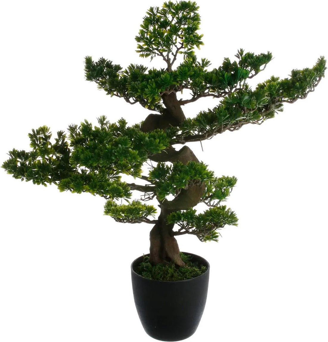 Atmosphera Bonsai-Baum - im Keramiktopf - 80 cm - Kunstpflanze - grün - Künstliche Pflanzen