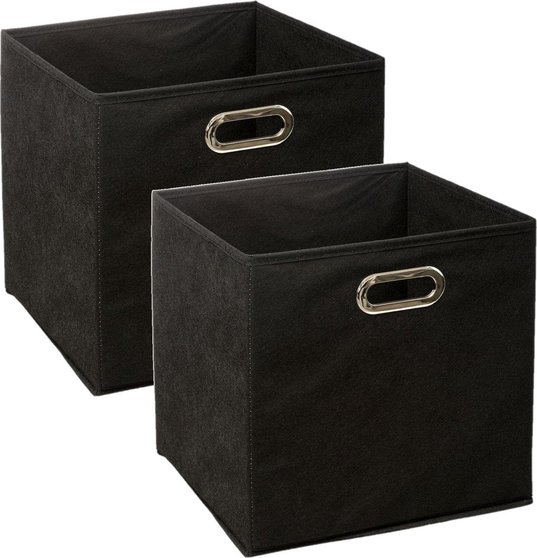 5Five Storage basket/cupboard basket black - Set of 4 pieces - linen - 29 liters - 31 x 31 x 31 cm - Storage box - Cube storage baskets