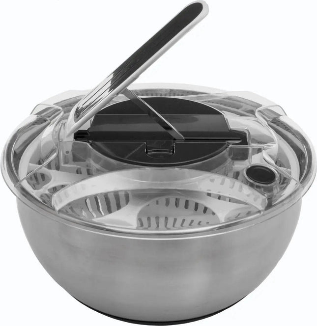 Slacentrifuge / slazwierder / sladroger RVS 3,5 liter - Salade spinner