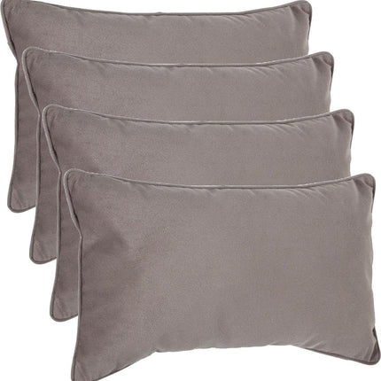 Atmosphera Bank/sierkussens Sophia - 4x stuks - 30 x 50 cm - polyester met rits