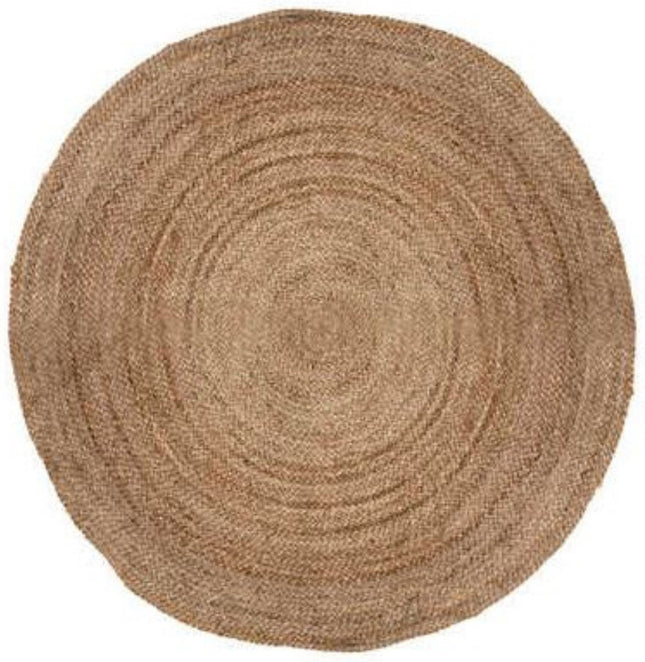 Jute vloerkleed 120cm | Rond Vloerkleed | Natuurlijk Vloerkleed | Boho Vloerkleed