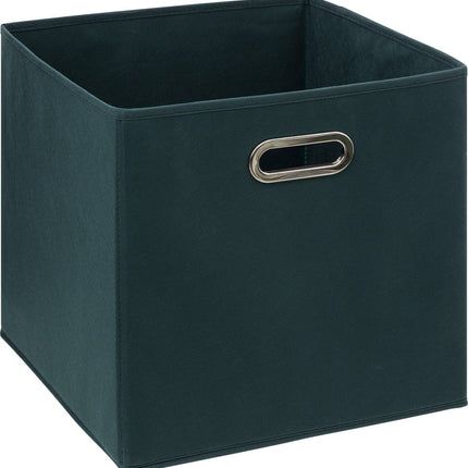 5Five Opbergmand/kastmandje - Smaragd groen - 31 x 31 x 31 cm - 29 liter - Vakkenkast manden - Stof met versterkte bodem - Opvouwbaar