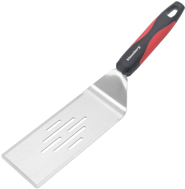 Klausberg KB-7897 Grillspatel - 36 cm RVS Spatel met Plastic Handvat voor Barbecue - Geschikt voor alle BBQ - ook Kamado / Weber