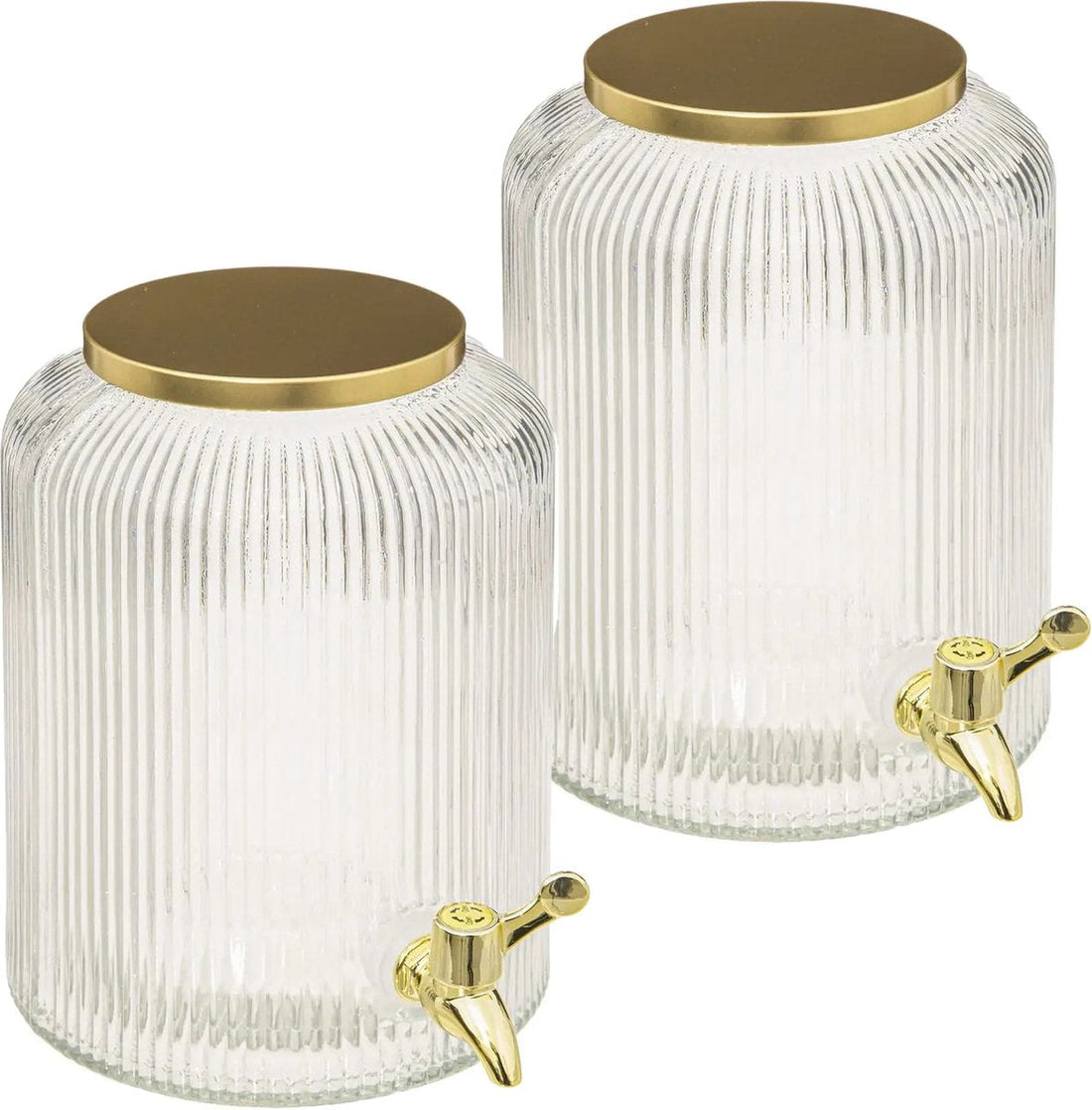 Secret de Gourmet Getränkespender - 2er-Set - 5 Liter mit goldenem Metallhahn