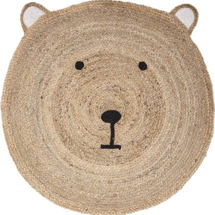 Atmosphera Kids Jute Vloerkleed beer - Dia 100 cm - Kinderkamer