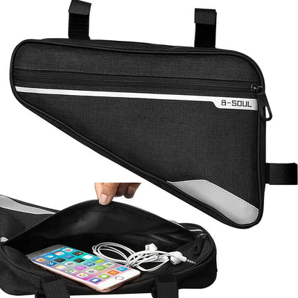 Waterdicht  Fietstas - Fietsframe Tas - Fietsframetas Universele Smartphone Fietshouder Fietstas - MTB/Mountainbike/Racefiets Tas Houder Frame Tasje - 1,4 Liter Opergruimte - Zwart