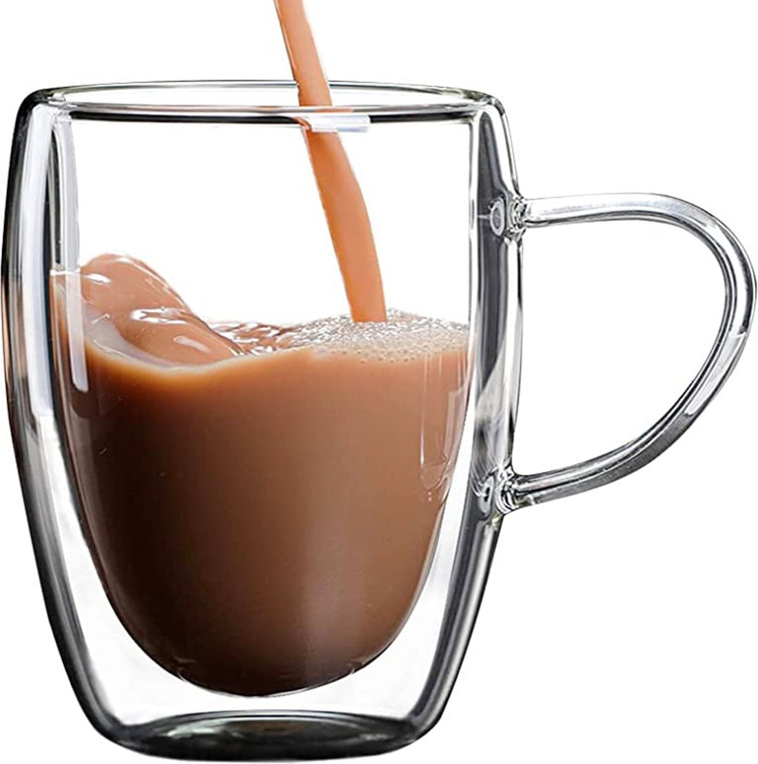 Double-Walled Glasses - Set of 6 Pieces - Thermal Glasses 350ML for Latte Macchiato
