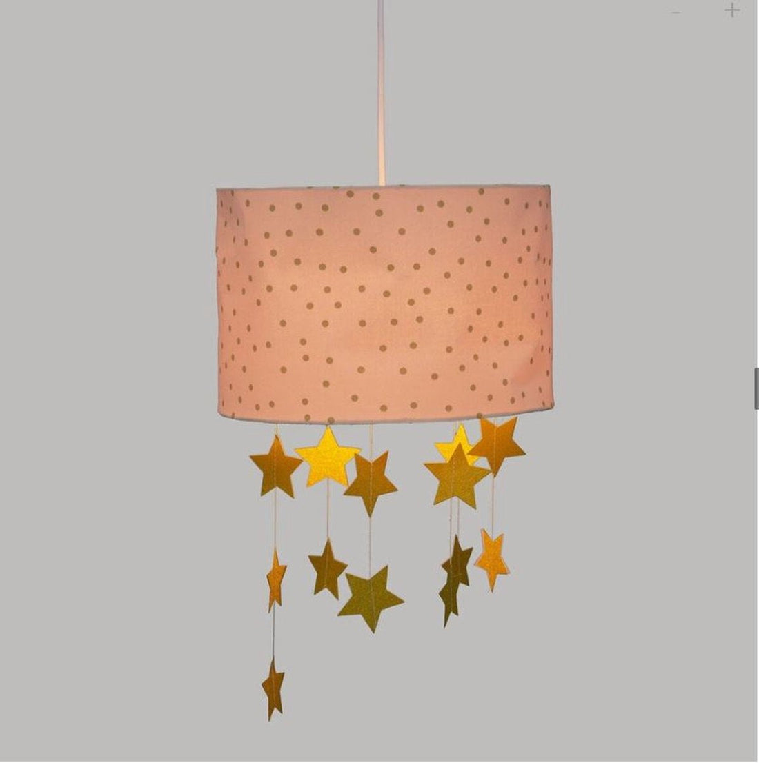 Hängelampe mit Sternen - Rosa - Gold - Kinderzimmer