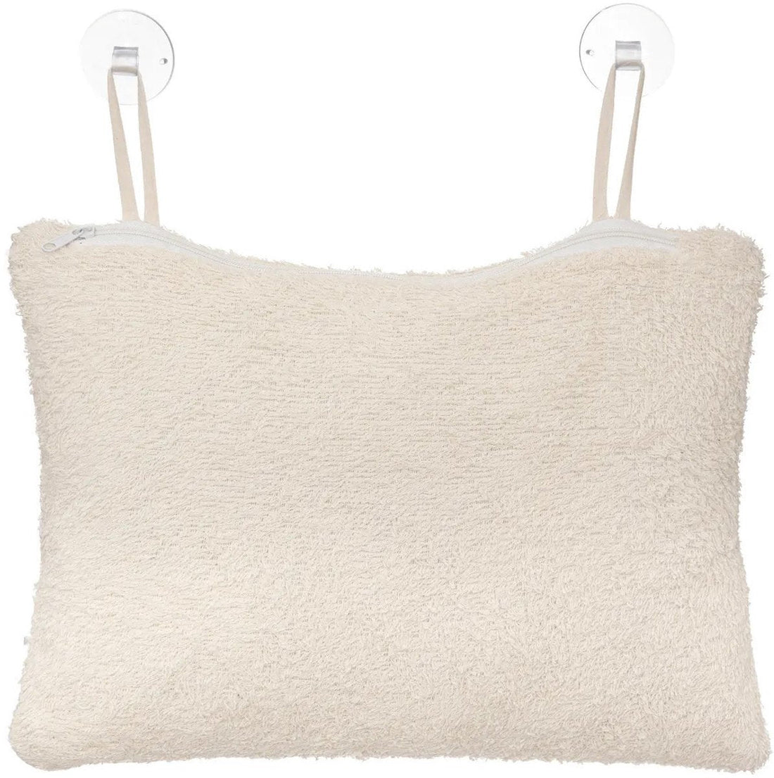 5Five Bath Pillow - Removable and machine washable cover and 2 suction cups - 33 x 23 x 11 cm - Beige