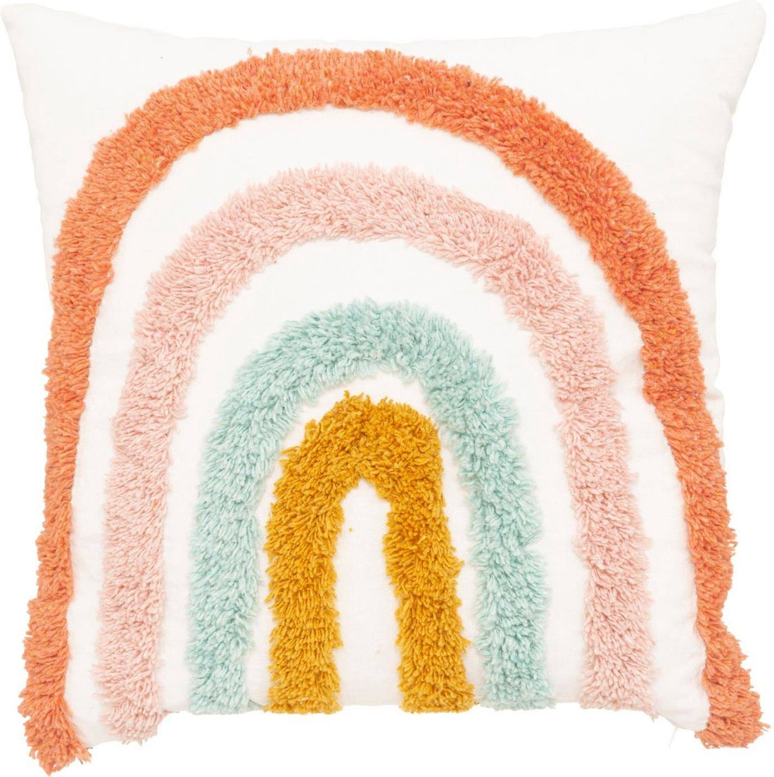 Atmosphera Kids Zierkissen Regenbogen getuftet - 38 x 38 cm - Multi