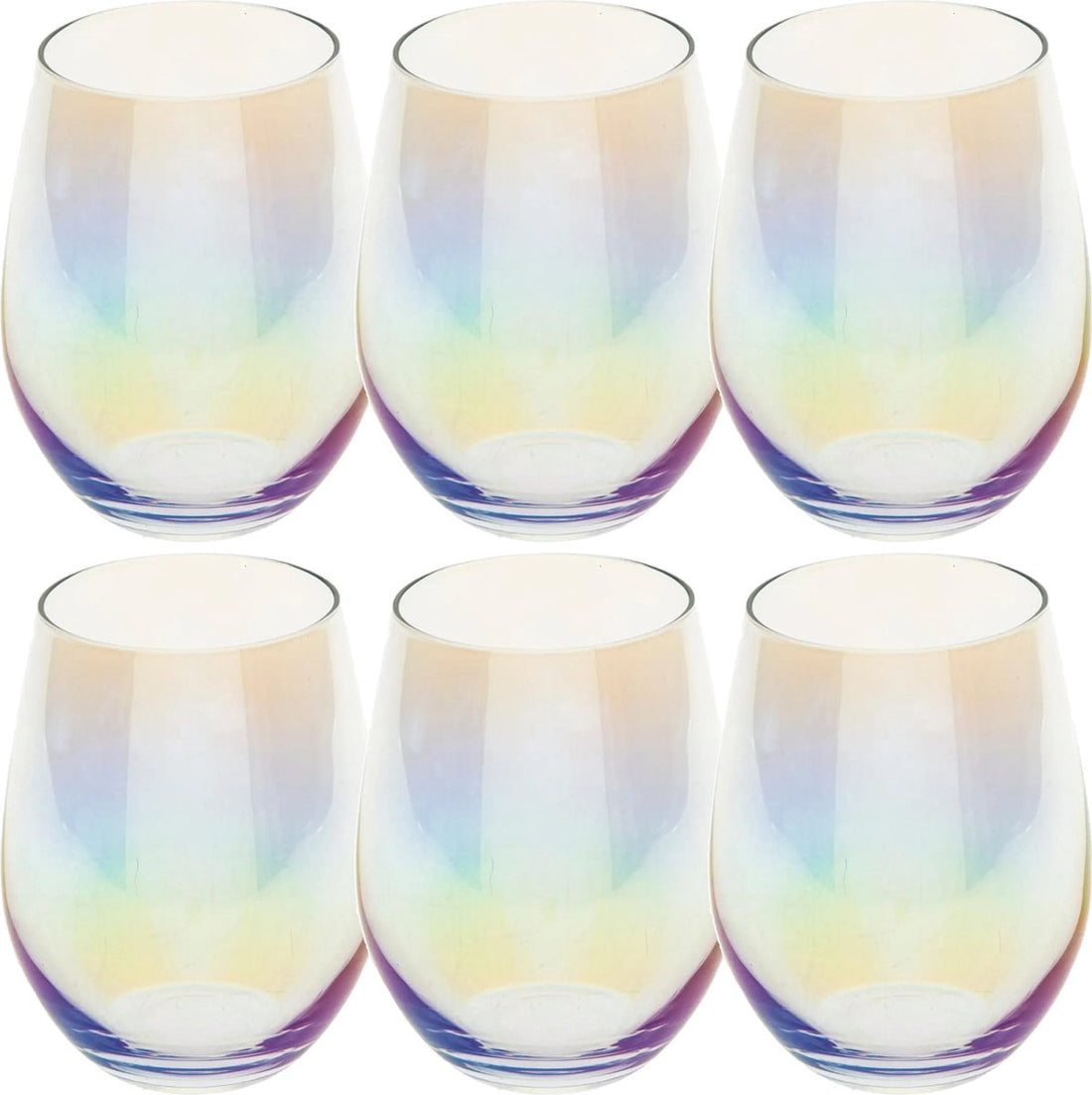Secret de Gourmet Tumbler drinking glasses - 6 pieces - mother-of-pearl - 540 ml - Drinking glasses - Water glasses
