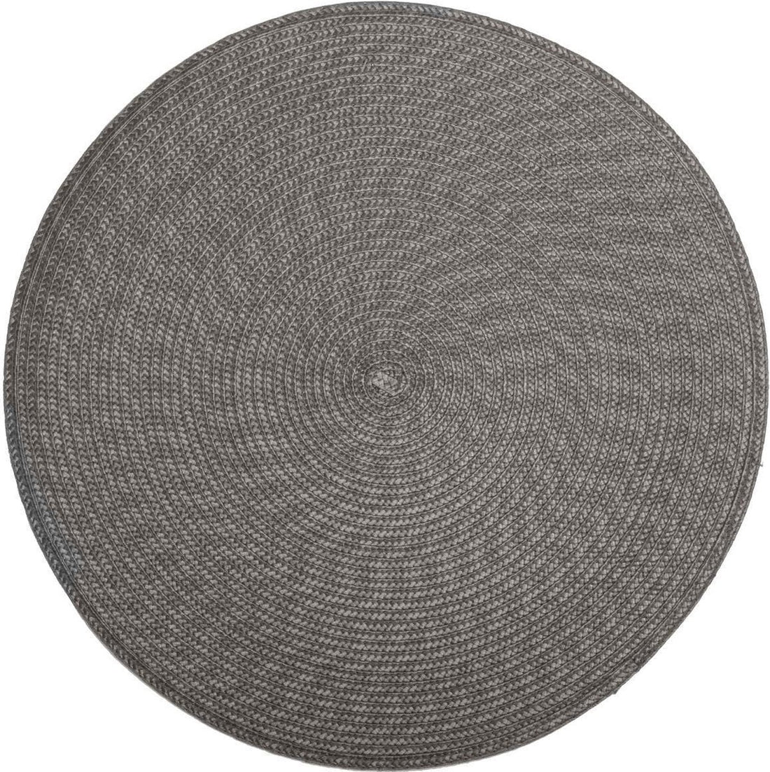 Secret de Gourmet round placemat - grey - woven plastic - Dia 38 cm - Placemats