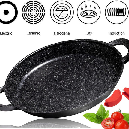 CUILINA Paella pan 40 cm– Marmer coating - voor Inductie en alle warmtebronnen