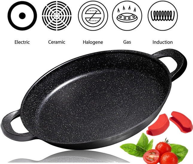CUILINA Paella pan 40 cm– Marmer coating - voor Inductie en alle warmtebronnen