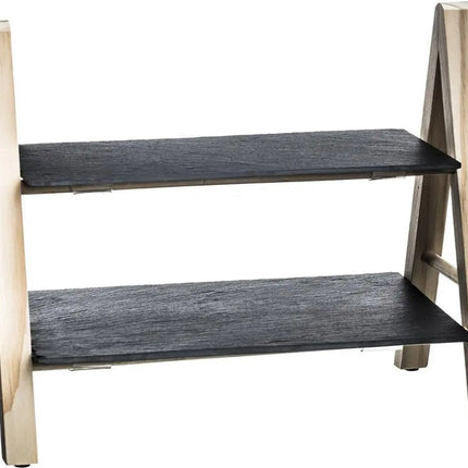 Secret de Gourmet - Borrelplank - Hout & Leisteen - Zwart/Hout