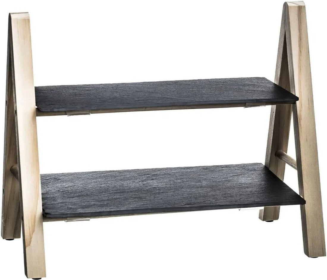 Secret de Gourmet - Serving Board - Wood & Slate - Black/Wood