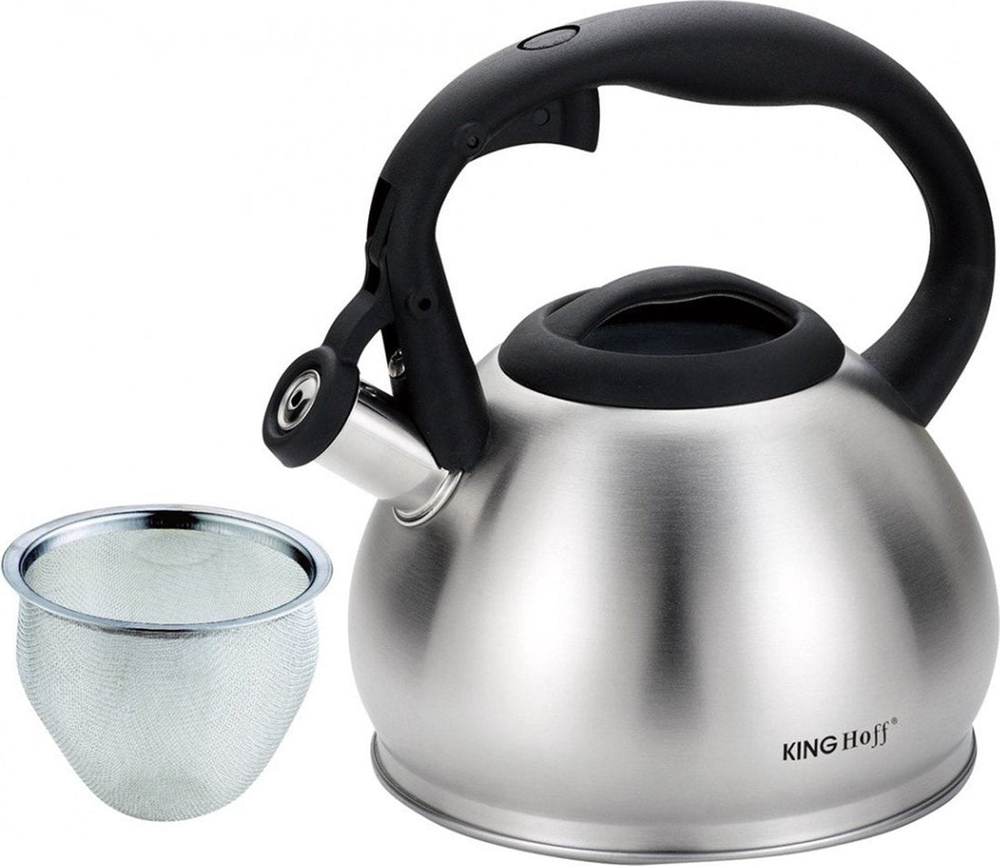 Kinghoff 1633 fluitketel RVS 1,2 liter – kleine fluitketel, ook voor inductie